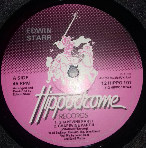 Edwin Starr - Grapevine / I Need Your Love - Used Vinyl Record 12"