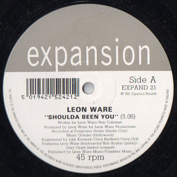 Leon Ware - Shoulda Been You - Used Vinyl Record 12"