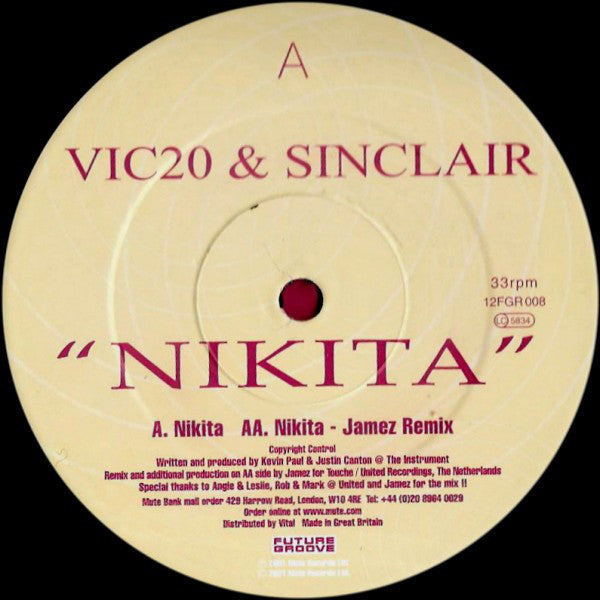 Vic 20 & Sinclair - Nikita - Used Vinyl Record 12"