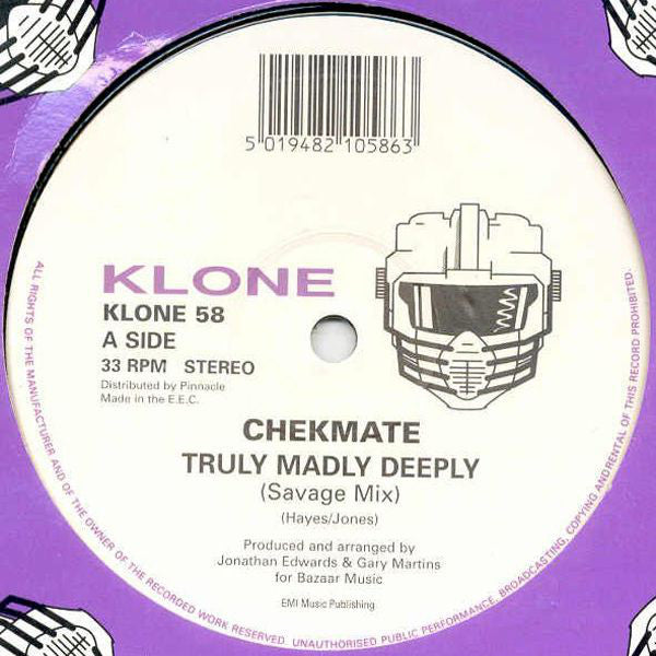 Chekmate - Truly Madly Deeply - Used Vinyl Record 12"