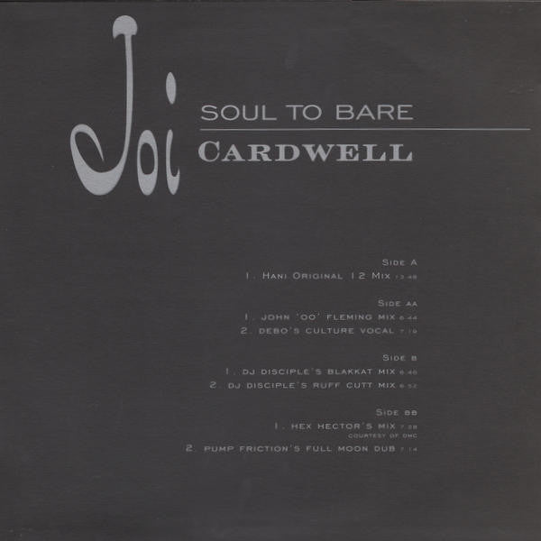 Joi Cardwell - Soul To Bare - Used Vinyl Record 12"