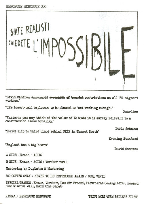 Ekman - Acid7 - New Vinyl Record 12"