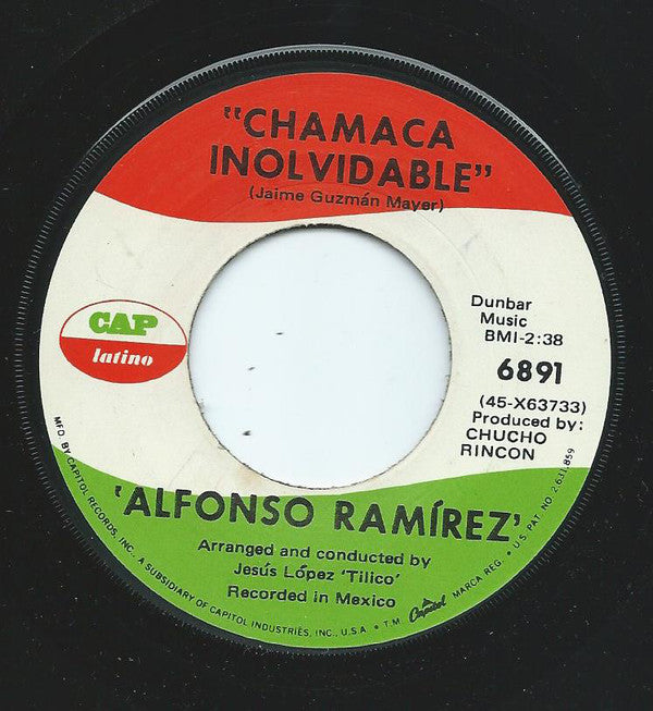 Alfonso Ramirez - Chamaca Inolvidable - Used Vinyl Record 7"
