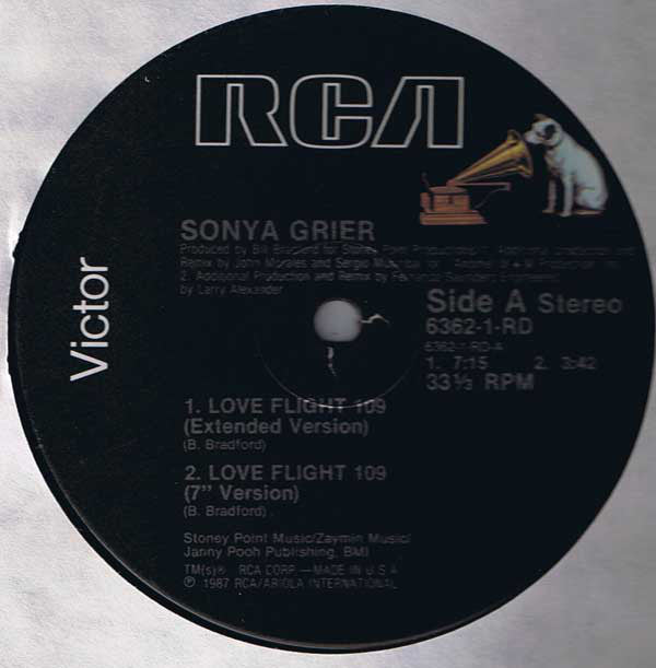 Sonya Grier - Love Flight 109 - Used Vinyl Record 12"
