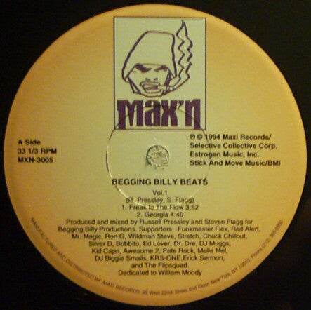 Begging Billy Beats - Vol. 1 - Used Vinyl Record 12"