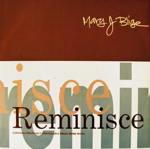 Mary J. Blige - Reminisce - Used Vinyl Record 12"