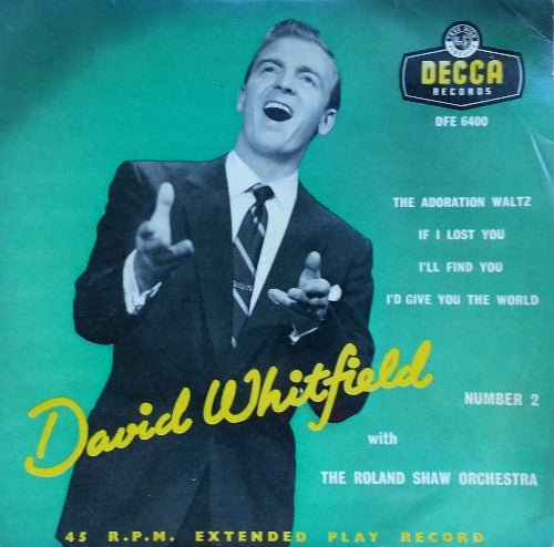 David Whitfield - No. 2 - Used Vinyl Record 7"