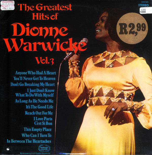 Dionne Warwick - Greatest Hits Of e - Vol. 3 - Used Vinyl Record