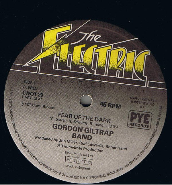 Gordon Giltrap Band - Fear Of The Dark - Used Vinyl Record 12"