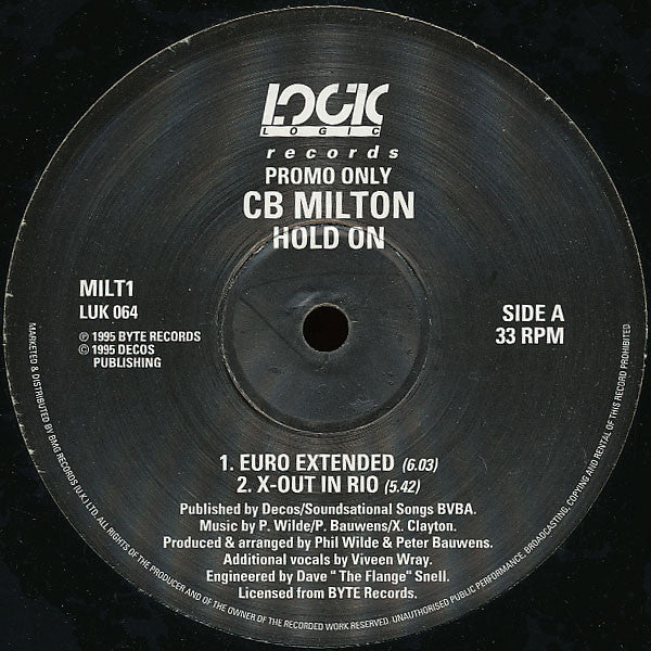 CB Milton - Hold On - Used Vinyl Record 12"