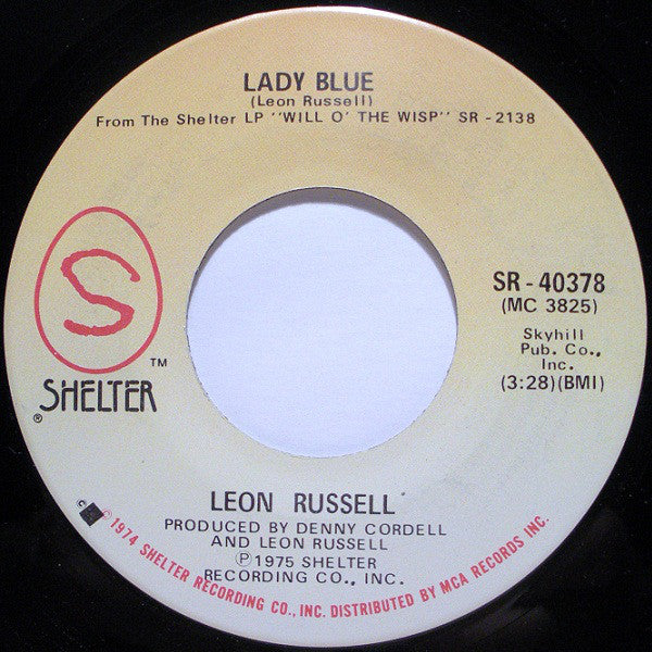 Leon Russell - Lady Blue - Used Vinyl Record 7"