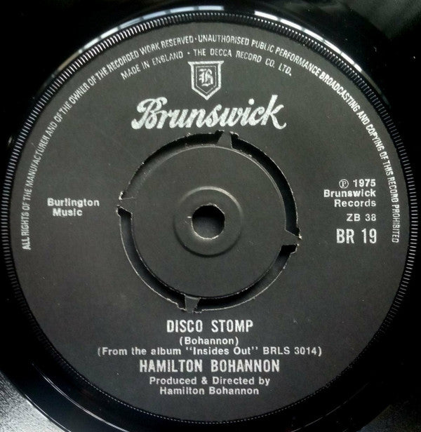 Hamilton Bohannon - Disco Stomp - Used Vinyl Record 7"