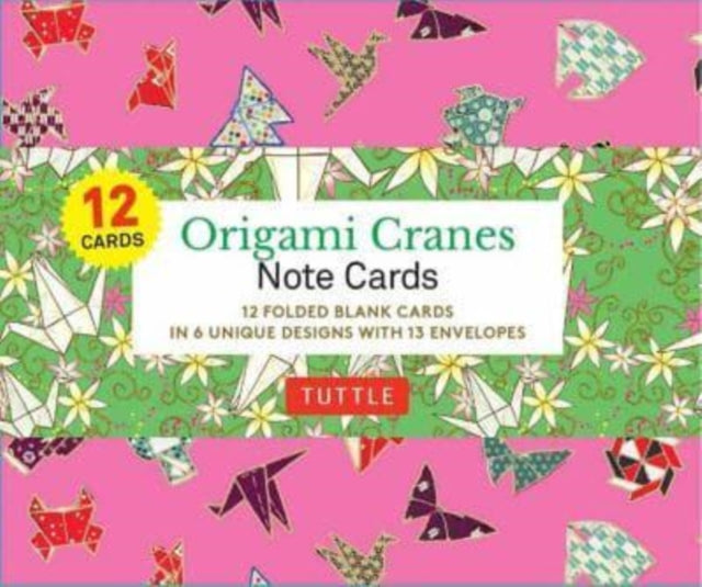Origami Cranes Note Cards- 12 Cards : In 6 Designs With 13 Envelopes (