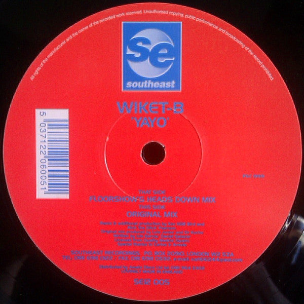 Wiket B - Yayo - Used Vinyl Record 12"