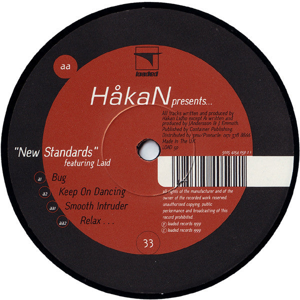 Hakan Lidbo - New Standards - Used Vinyl Record 12"
