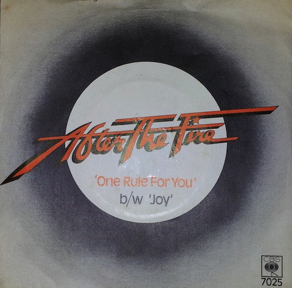 After The Fire - One Rule For You - Used Vinyl Record 7"