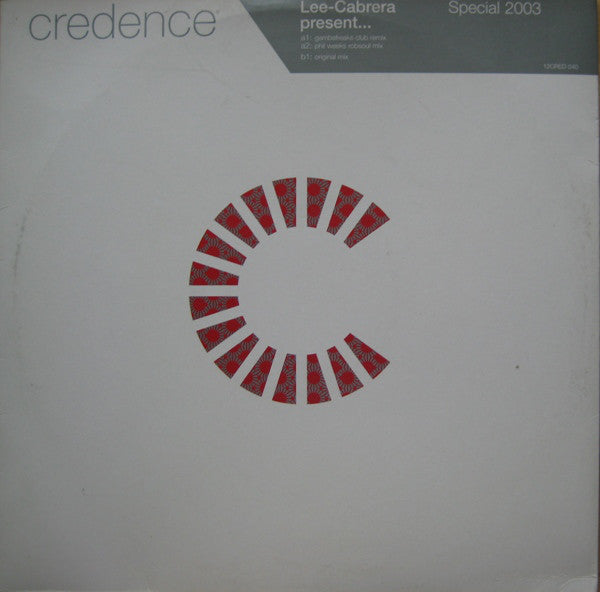 Lee-Cabrera - Special 2003 - Used Vinyl Record 12"