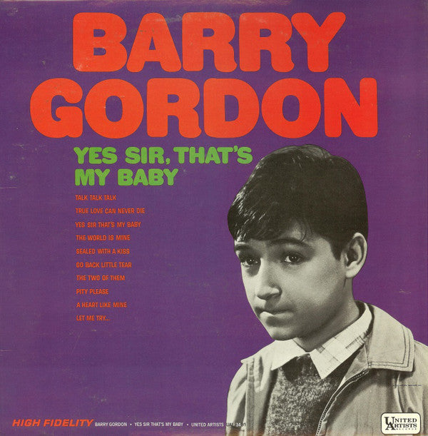Barry Gordon - Yes Sir, That's My Baby - Used Vinyl Record