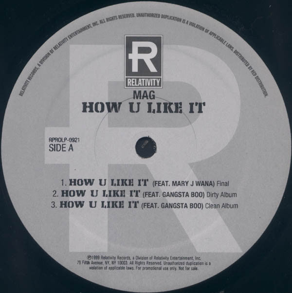 Mag - How U Like It - Used Vinyl Record 12"