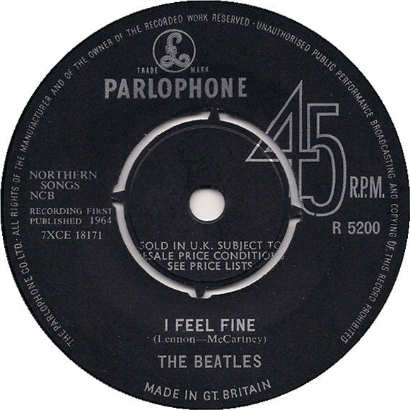 Beatles - I Feel Fine - Used Vinyl Record 7"