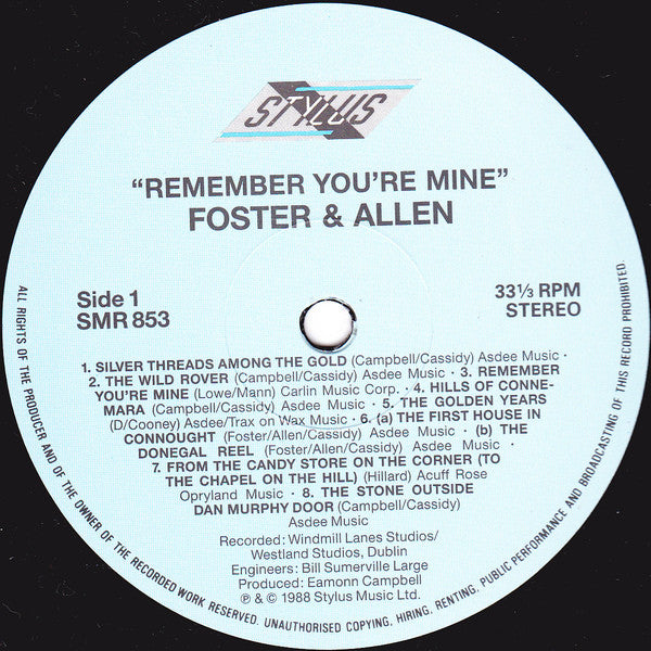 Foster & Allen - Remember You're Mine - Used Vinyl Record