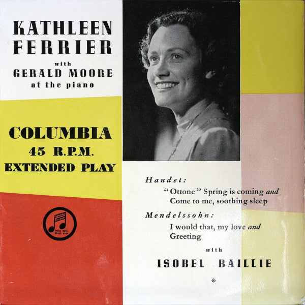 Kathleen Ferrier - With At The Piano - Used Vinyl Record 7"