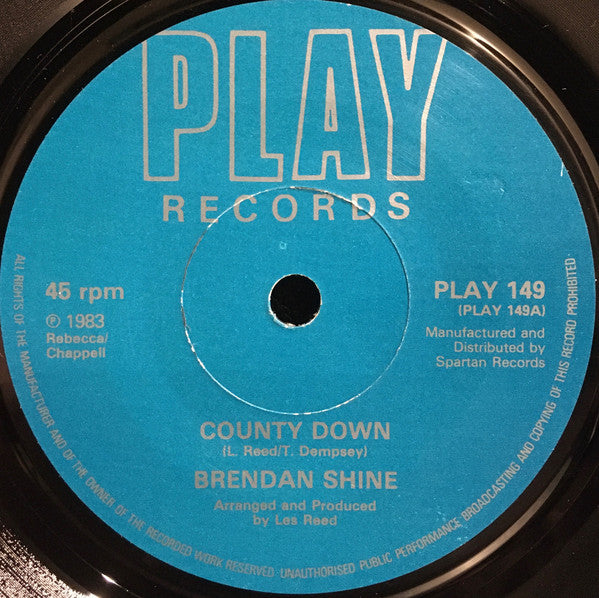 Brendan Shine - County Down - Used Vinyl Record 7"