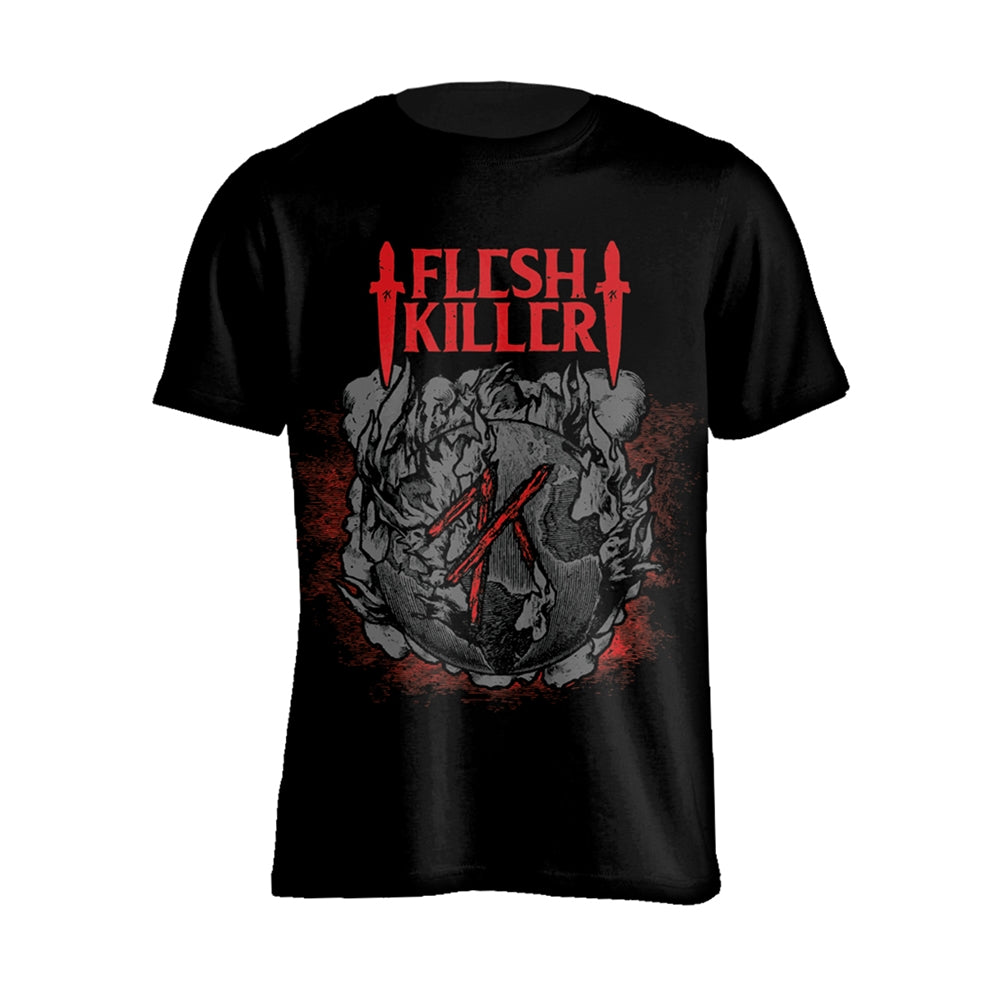 FLESHKILLER - RED LOGO - tshirt - T Shirt - Size XL