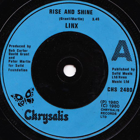 Linx - Rise And Shine - Used Vinyl Record 7"
