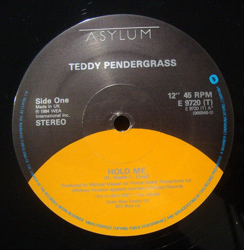 Teddy Pendergrass - Hold Me - Used Vinyl Record 12"