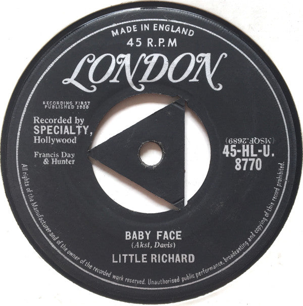 Little Richard - Baby Face - Used Vinyl Record 7"