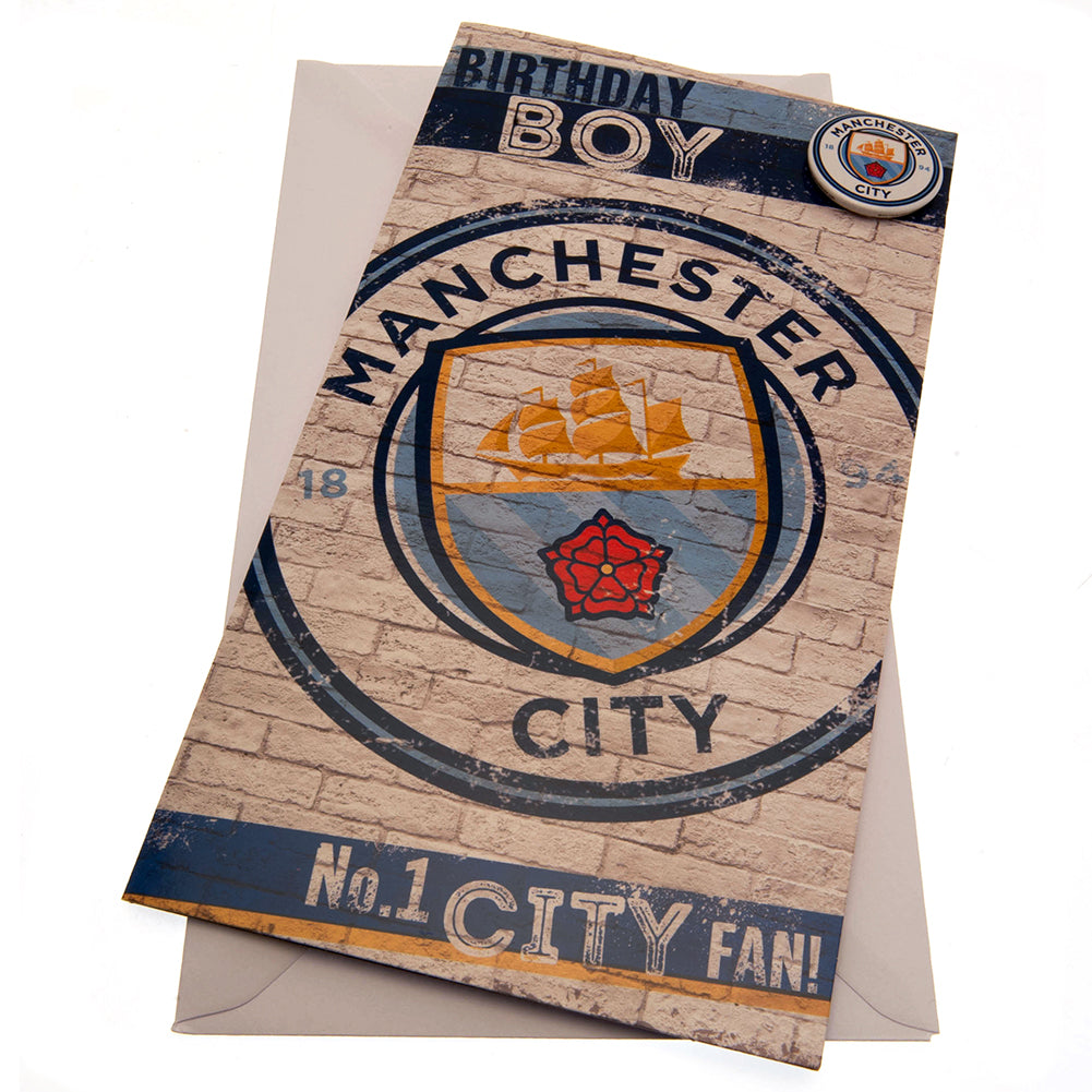 Manchester City FC - Birthday Card Boy - New Cards & Gift Wrap