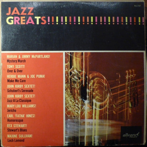 Various - Jazz Greats - Used Vinyl Record