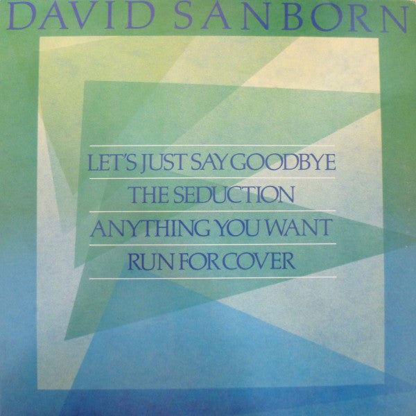 David Sanborn - Let's Just Say Goodbye - Used Vinyl Record 12"