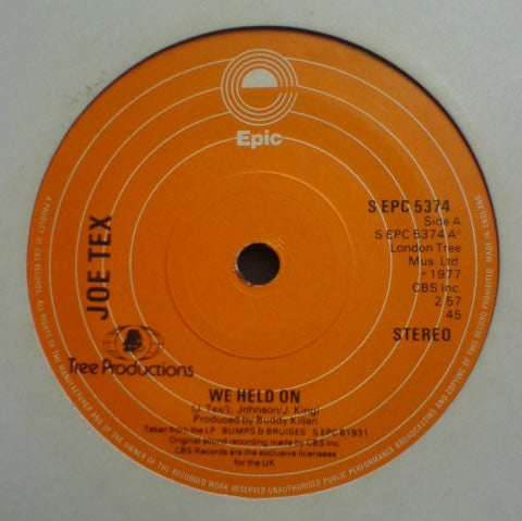 Joe Tex - We Held On - Used Vinyl Record 7"