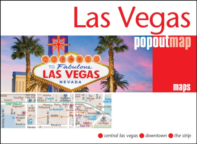 PopOut Maps - Las Vegas PopOut Map : Pocket size pop up city map of La