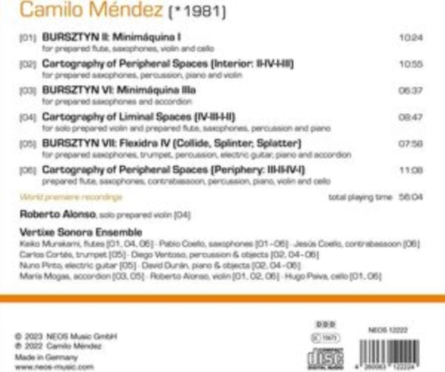 ROBERTO/VERTIXE S AL - Camilo Mendez: Peripheral Spaces - CD