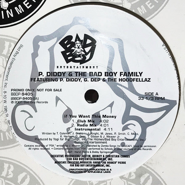 P. Diddy - If You Want This Money - Used Vinyl Record 12"