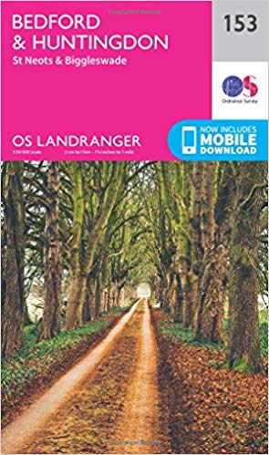 Ordnance Survey - Bedford, Huntingdon, St. Neots & Biggleswade : 153 -
