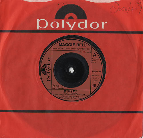Maggie Bell - Oh My My - Used Vinyl Record 7"