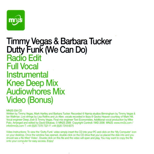 Timmy Vegas - Dutty Funk (We Can Do) - Used CD