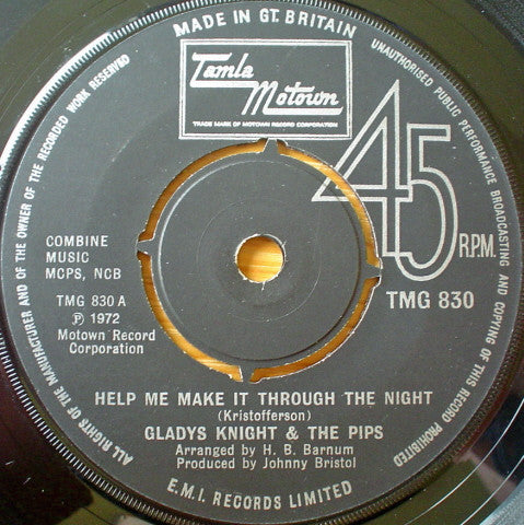 Gladys Knight And Th - Help Me Make It Through The Night - Used Viny