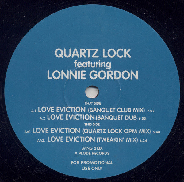 Quartzlock - Love Eviction - Used Vinyl Record 12"