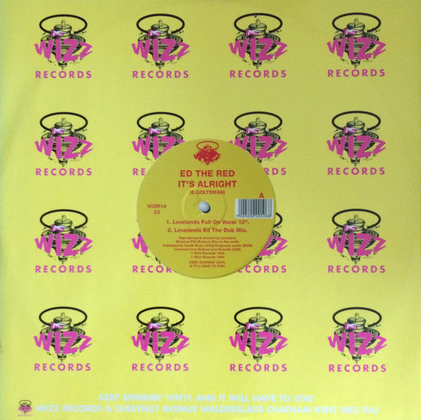 Ed The Red - It's Alright - Used Vinyl Record 12"