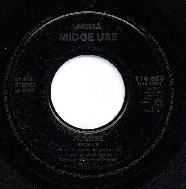 Midge Ure - Cold, Cold Heart - Used Vinyl Record 7"