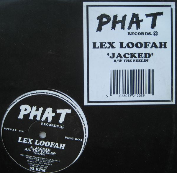 Lex Loofah - Jacked - Used Vinyl Record 12"