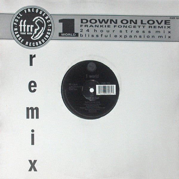 1 World - Down On Love (Remix) - Used Vinyl Record 12"