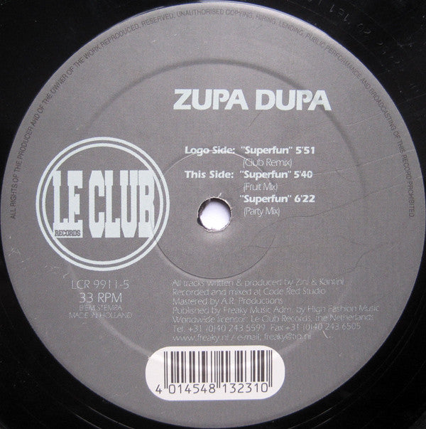 Zupa Dupa - Superfun - Used Vinyl Record 12"