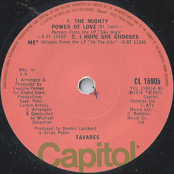 Tavares - Mighty Power Of Love - Used Vinyl Record 7"