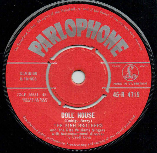 King Brothers - Doll House / Si Si Si - Used Vinyl Record 7"